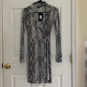 Black and White snakeskin print dress